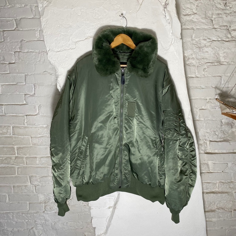 Alpha Industries B-15 Flight Jacket Green Mens 4XL MIL-J-62518(MOD)